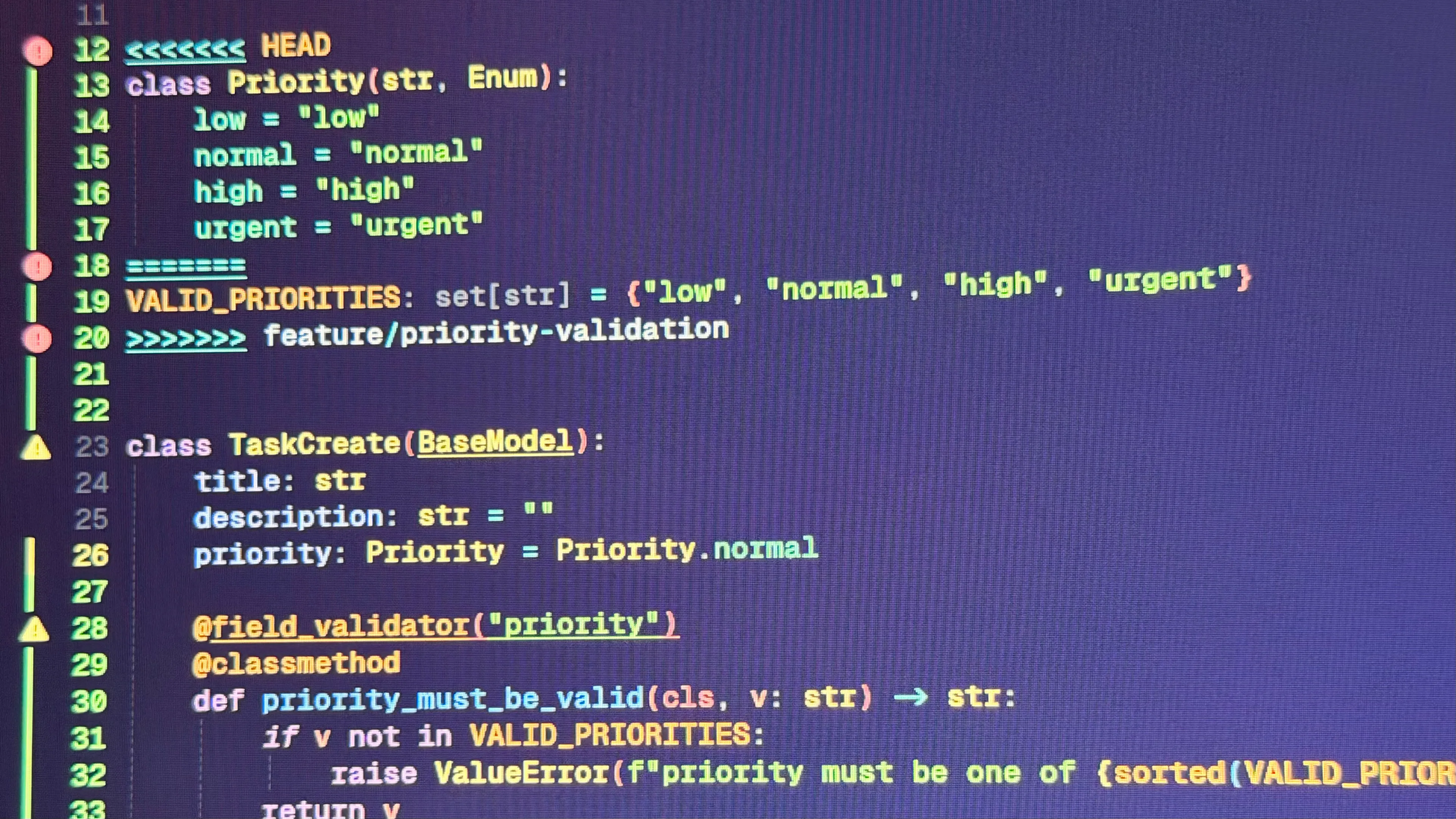 Git Conflict Resolution Guide for Python/FastAPI & Vite Projects