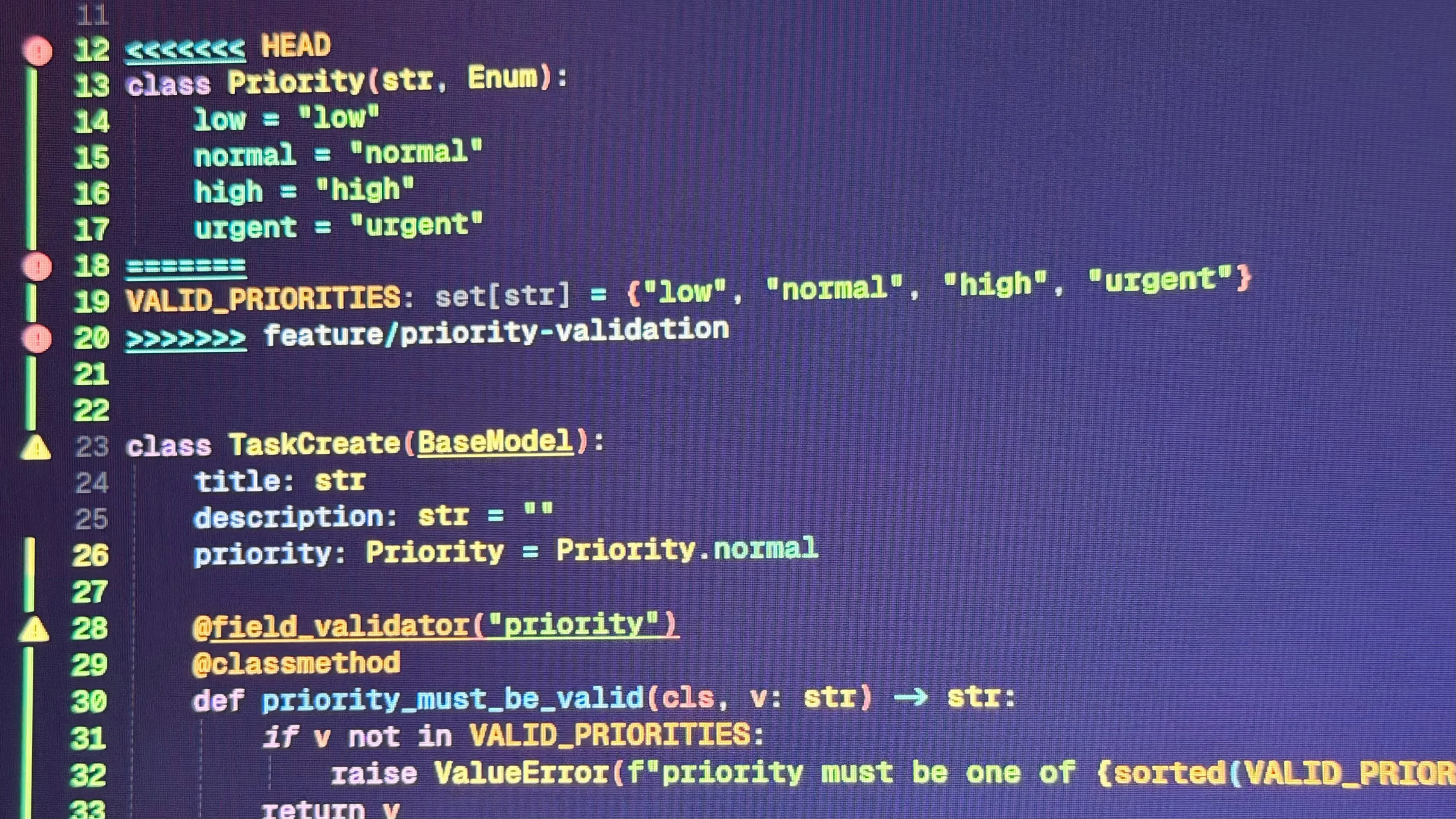 Git Conflict Resolution Guide for Python/FastAPI & Vite Projects